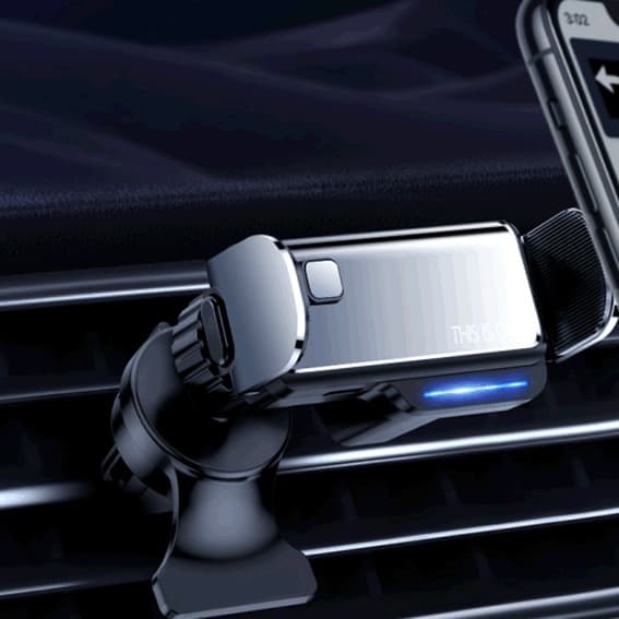 スマホホルダー　車 自動開閉式エアコン取付スマホホルダー