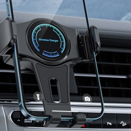 スマホホルダー　車 急速充電対応 自動開閉エアコン取付スマホホルダー
