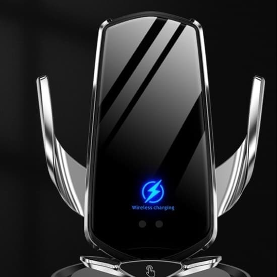 スマホホルダー　車 高級感漂う自動充電エアコン取付スマホホルダー