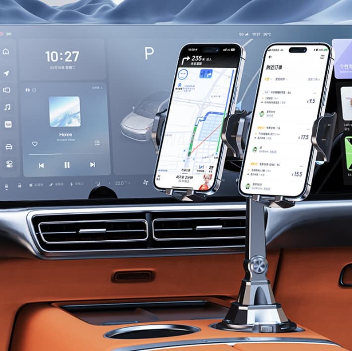 スマホホルダー　車 多機能ドリンクホルダーマウント スマホ置き