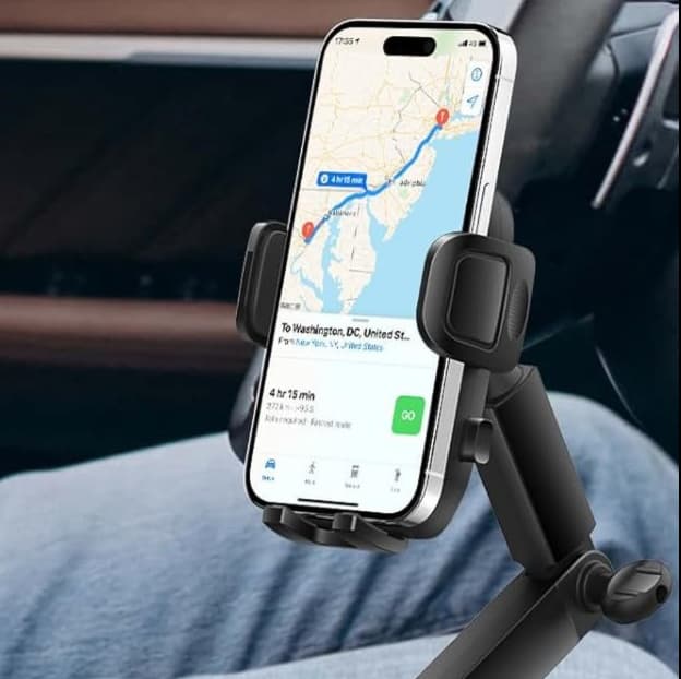 スマホホルダー　車 伸縮自在ドリンクスマホスタンド