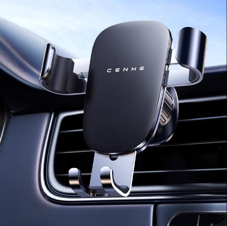 スマホホルダー　車 高級感漂う重力式スマホホルダー