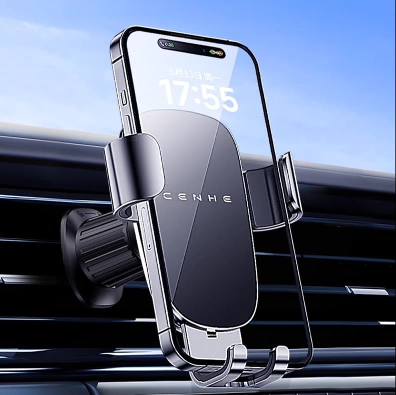 スマホホルダー　車 高級感漂う重力式スマホホルダー