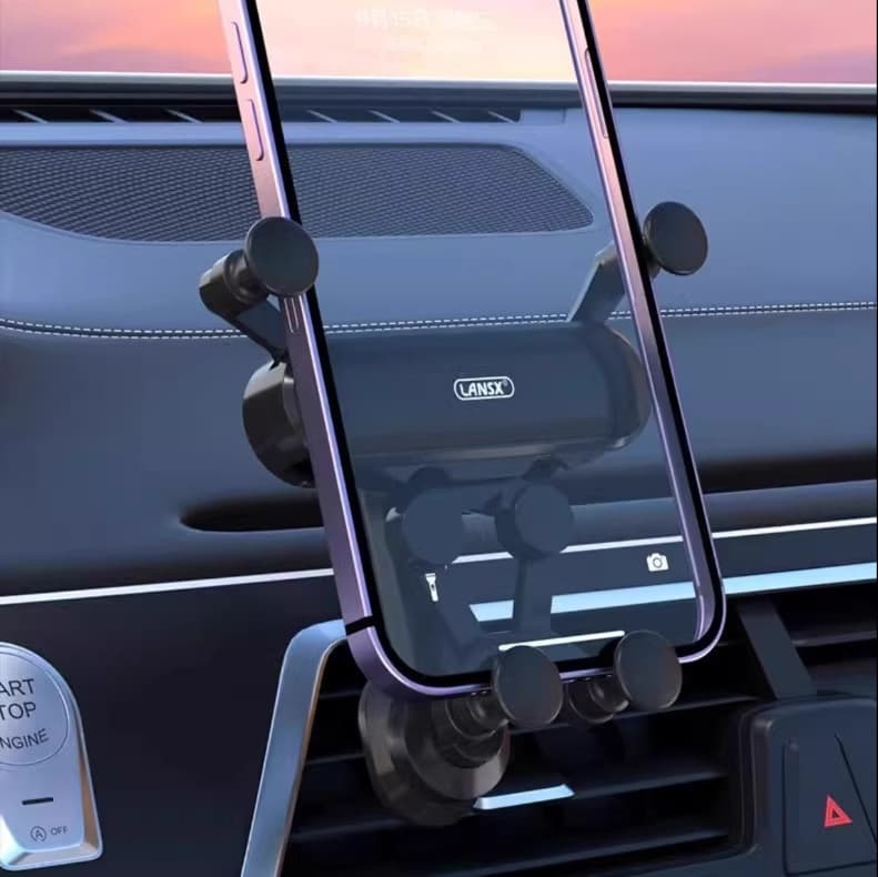 スマホホルダー　車 高級感漂う重力式スマートホルダー