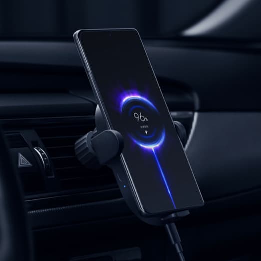 スマホホルダー　車 感知式急速充電付き車載スマートホルダー