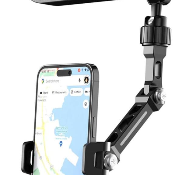 スマホホルダー　車 多関節式サンバイザー取付けスマホホルダー