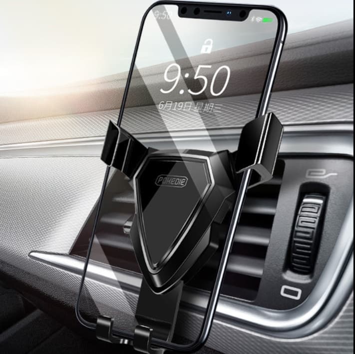 スマホホルダー　車 高級感溢れる重力式スマートホルダー