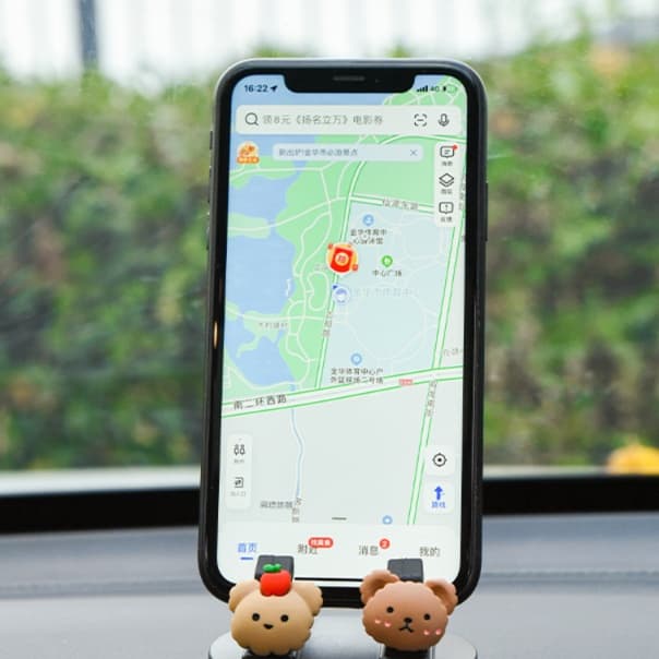 スマホホルダー　車 かわいい動物フィギュアスマートフォンスタンド