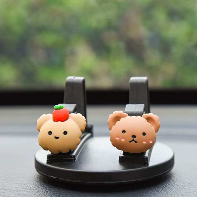 スマホホルダー　車 かわいい動物フィギュアスマートフォンスタンド