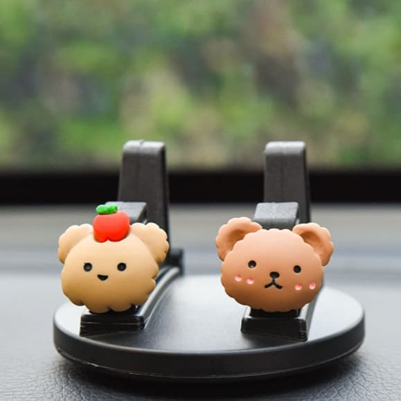 スマホホルダー　車 かわいい動物フィギュアスマートフォンスタンド