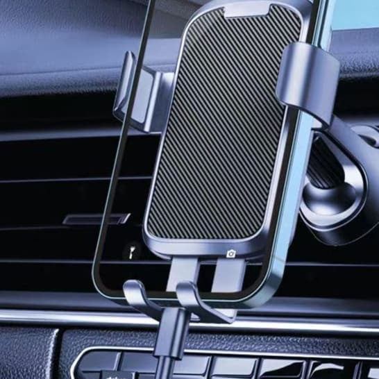 スマホホルダー　車 高級感溢れる伸縮式エアコン取付スマホスタンド
