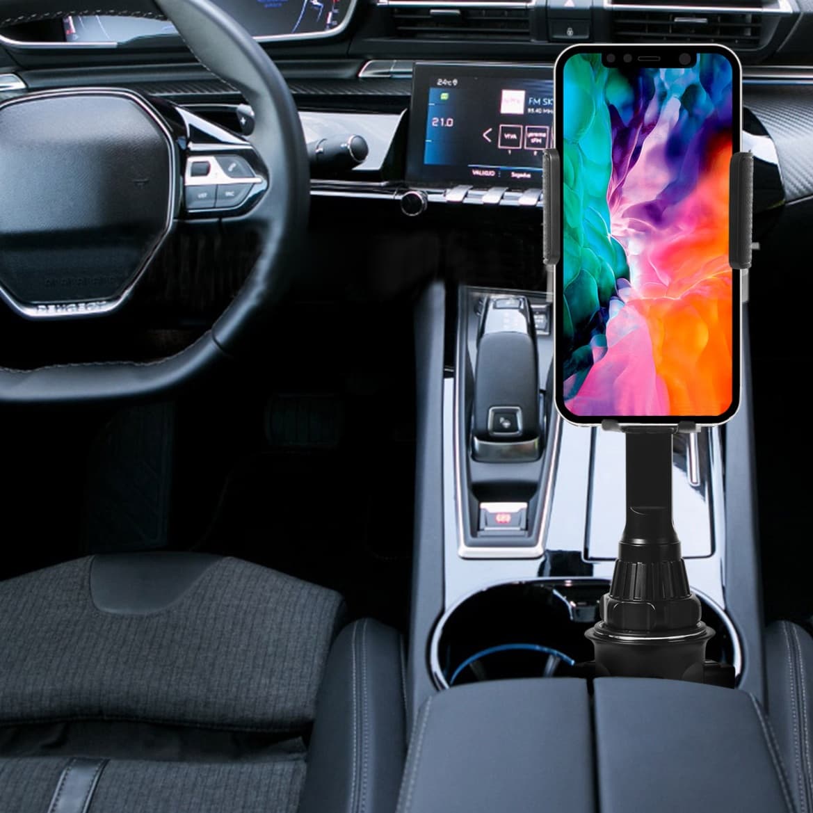 スマホホルダー　車 伸縮自在カップホルダースマホスタンド