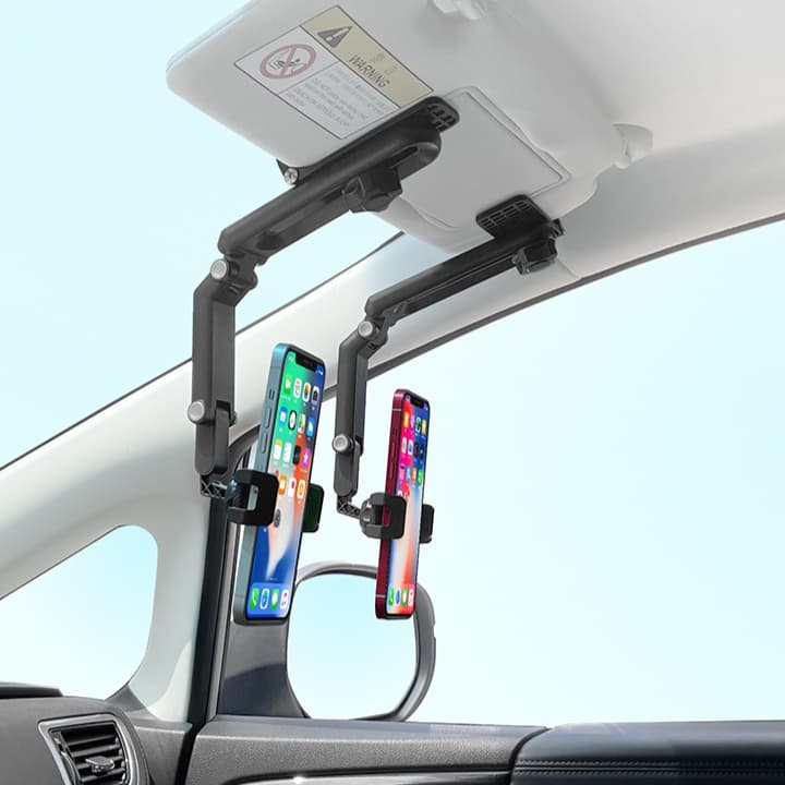 スマホホルダー　車 多関節式スマホホルダー　サンバイザー取付タイプ