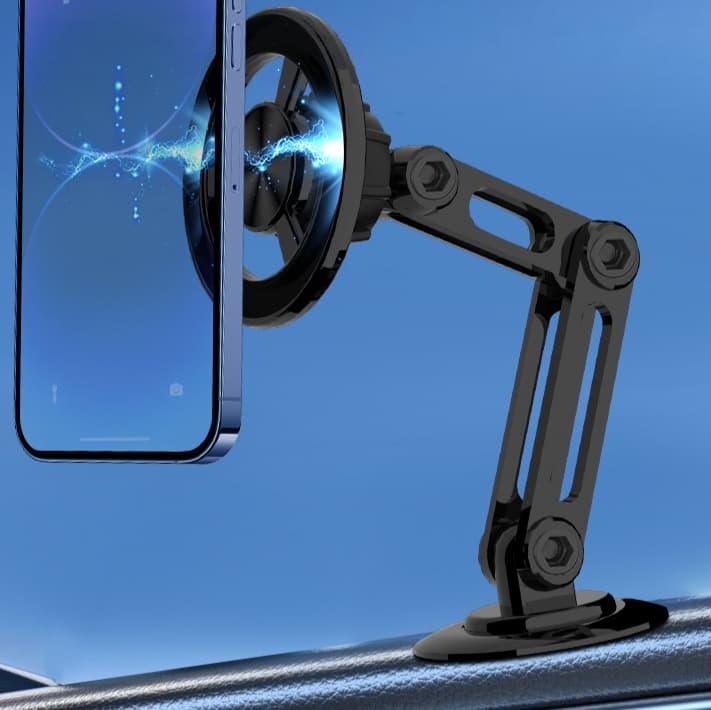 スマホホルダー　車 高強度マグネット式伸縮アームスタンド