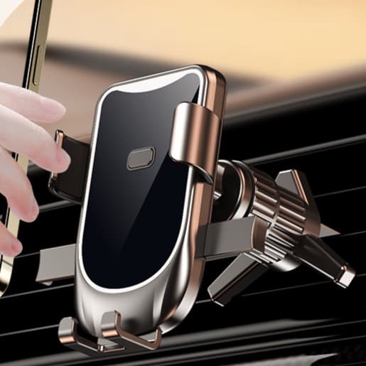 スマホホルダー　車 高級感漂う自動開閉式スマートフォン取付ホルダー