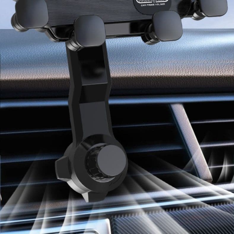 車 スマホホルダー 6点サポート自動調整式車載携帯電話固定具