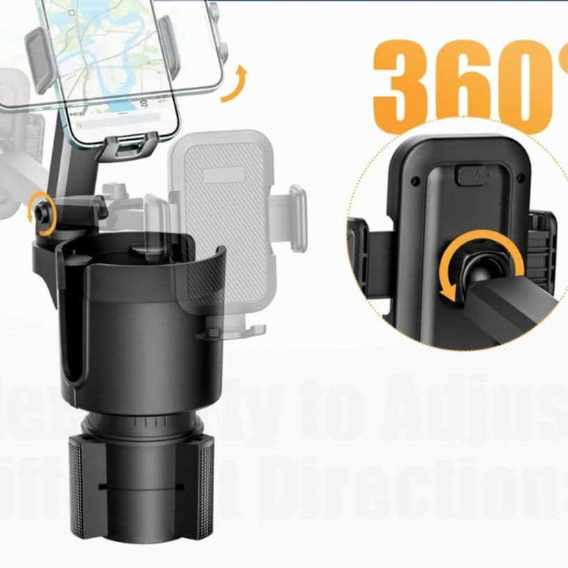 車 スマホホルダー 360度回転式多機能携帯電話固定台