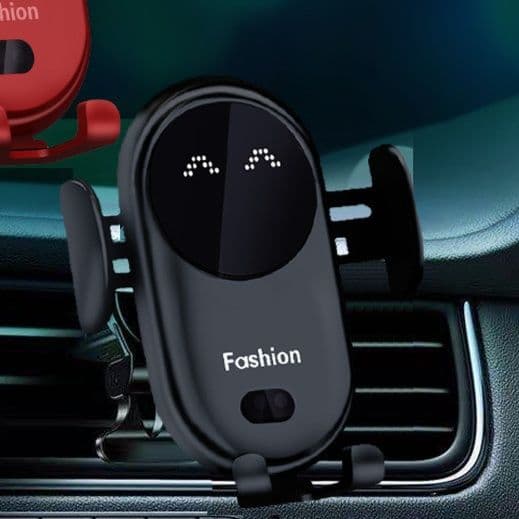 車 スマホホルダー 自動開閉式無線充電対応車載携帯電話固定器