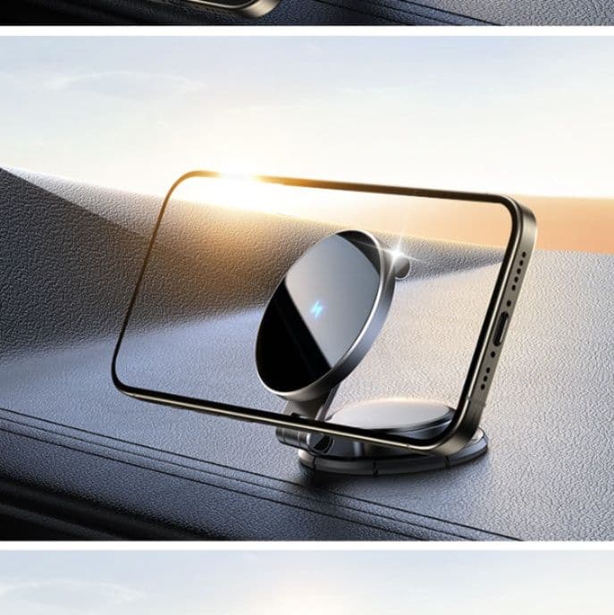 車 スマホホルダー 無線充電対応磁気式車載スタンド