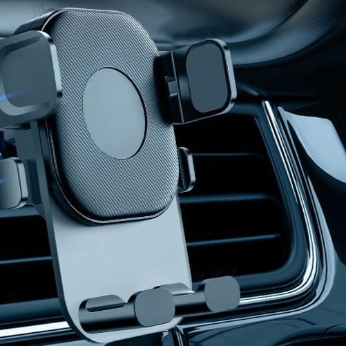 車 スマホホルダー 重力式自動開閉車載スマホホルダーエアコン取付型