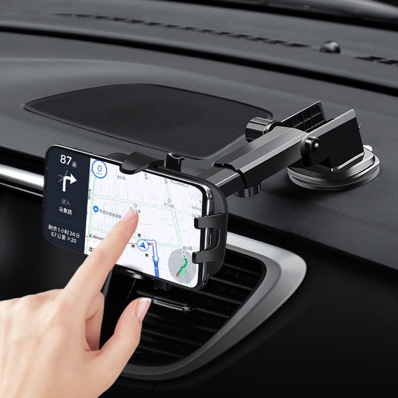 スマホホルダー　車 伸縮自在 快適ナビ取付スタンド