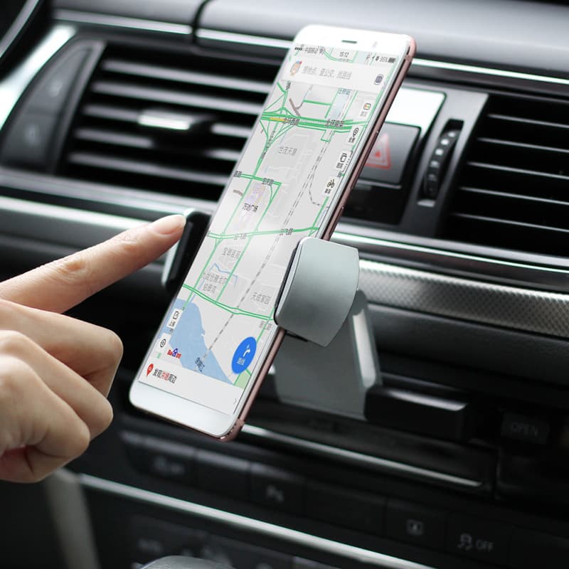 スマホホルダー　車 片手で簡単エアコンスマートフォン取付器