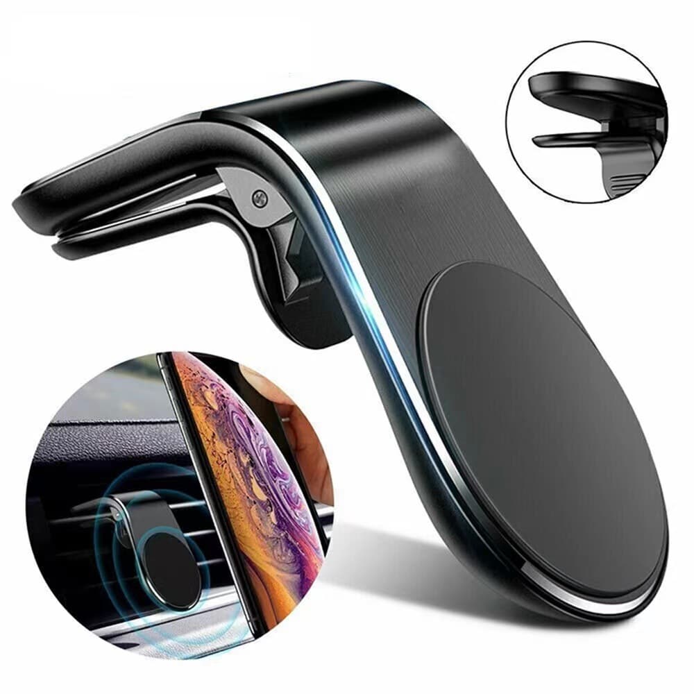 車 スマホホルダー 強力磁石式エアコン送風口固定型携帯端末保持器