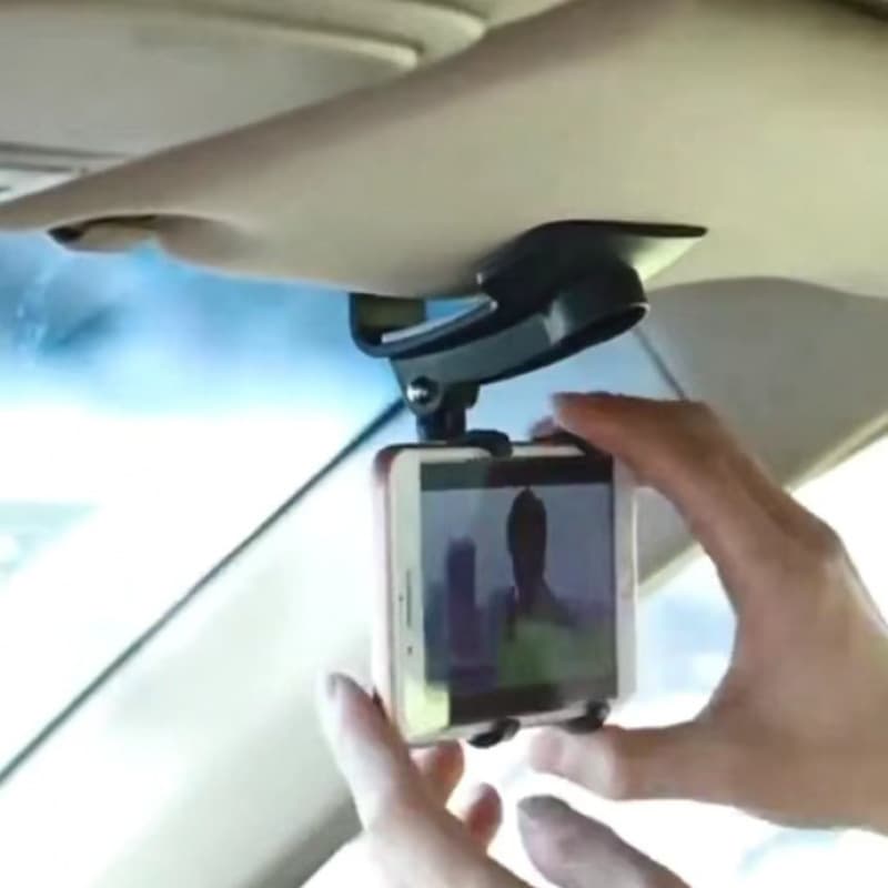 スマホホルダー　車 多機能サンバイザー取付けスマホホルダー
