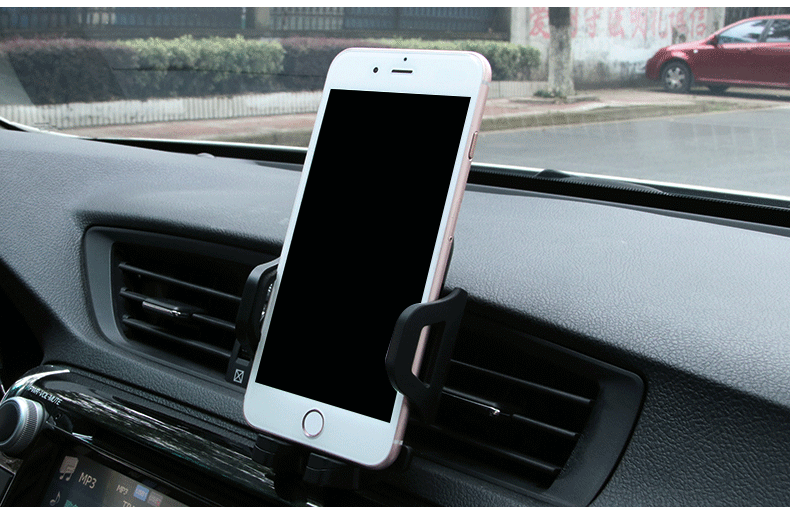 スマホホルダー　車 高級感漂う炭素繊維調スマートフォン取付スタンド