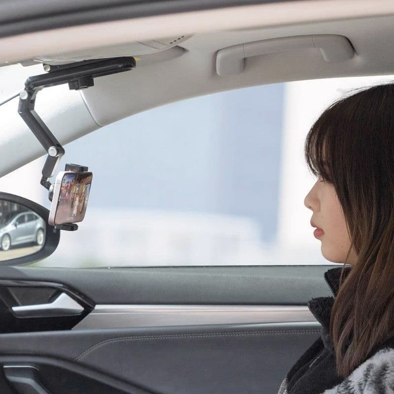 スマホホルダー　車 折り畳み式サンバイザー取付スマホホルダー
