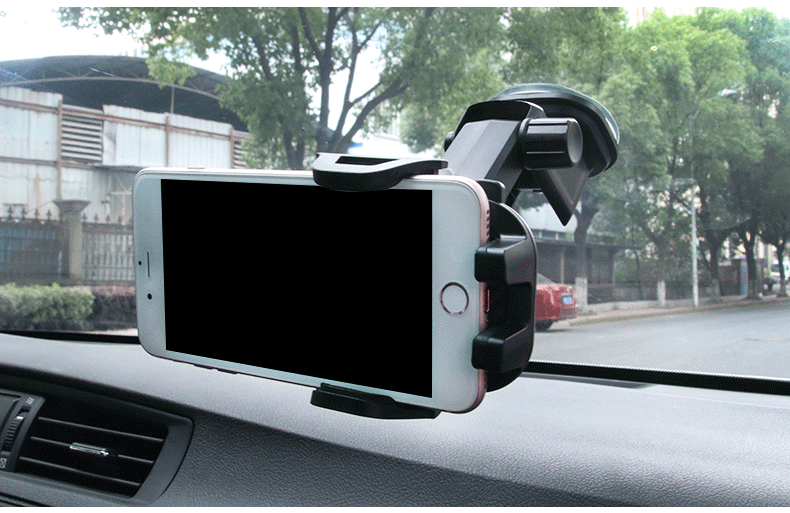 スマホホルダー　車 高級感漂う炭素繊維調スマートフォン取付スタンド