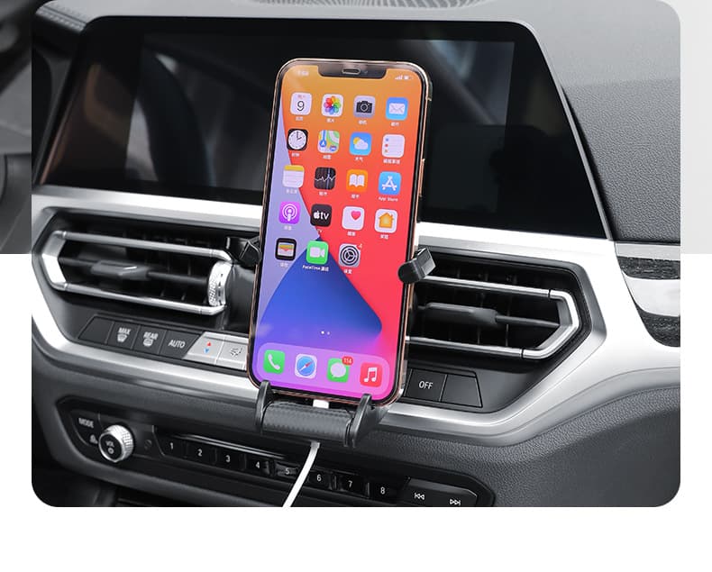 スマホホルダー　車 高級感漂う自動ロック式スポーツシートタイプスマホホルダー