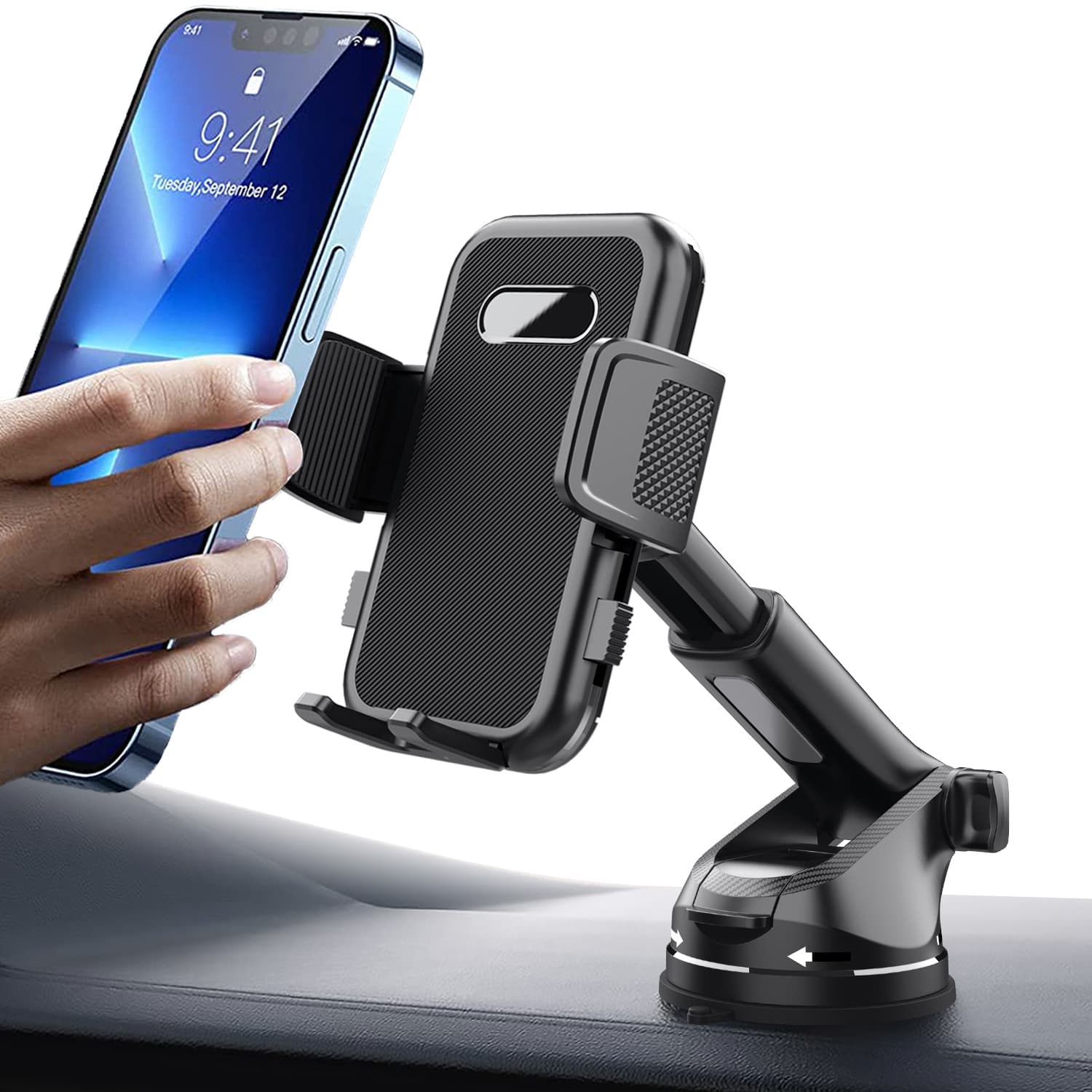 スマホホルダー 車 伸縮アーム式 多機能スマートホルダー