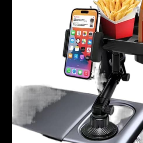スマホホルダー 車 多機能カップホルダー食事トレイ付携帯電話台