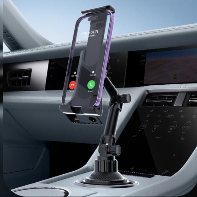 スマホホルダー 車 ドリンクホルダー用伸縮アームスマホ固定スタンド
