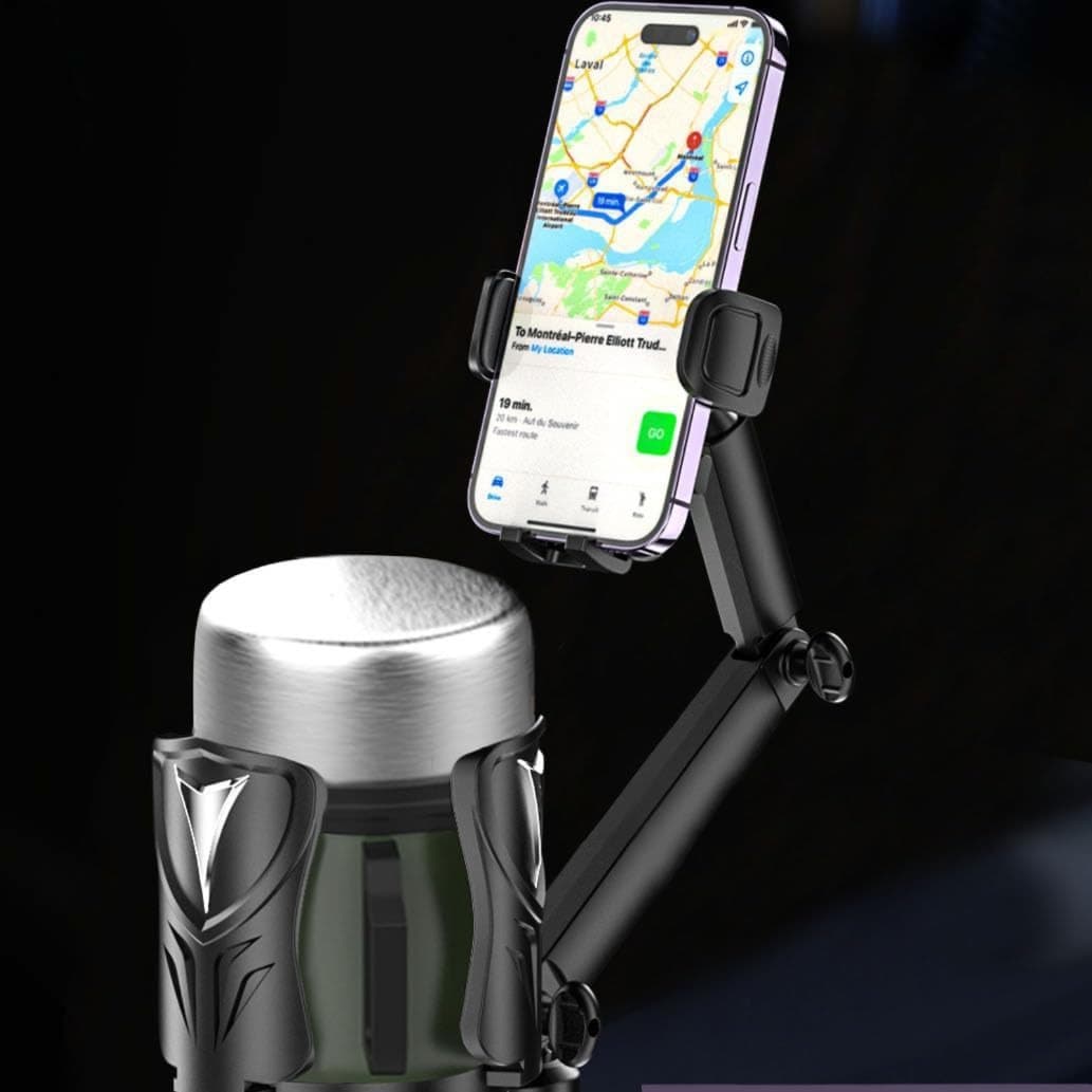 スマホホルダー 車 多機能アーム付き スマートドリンクスタンド