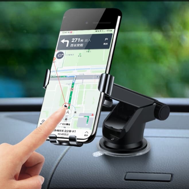スマホホルダー 車 スタイリッシュ伸縮式ダッシュボード取付スマホホルダー