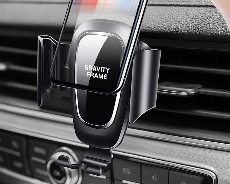 スマホホルダー 車 三角支持 重力式スマホホルダー